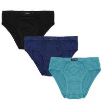 Kit 3 Cueca Basica Slip Tradicional Cores Sortidas Kit 3 Cueca Basica Slip Tradicional Cores Sortidas