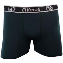 Kit 3 Cueca Boxer Box PLUS SIZE Adulto EL KORAB Original Microfibra Lisa Roupa Masculina