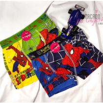 Kit 3 Cueca Boxer Infantil Algodão Kids Personagens Heróis