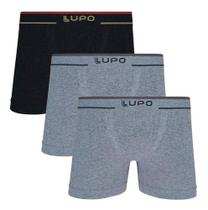 Kit 3 Cueca Boxer Lupo Masculina Plus Microfibra Sem costura 17800