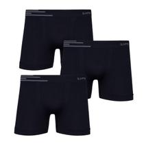 Kit 3 Cueca Boxer Masculina Microfibra sem Costura Lupo Preto - Alta Elasticidade e Conforto Kit 3 Cueca Boxer Masculina Microfibra sem Costura Lupo Preto - Alta Elasticidade e Conforto