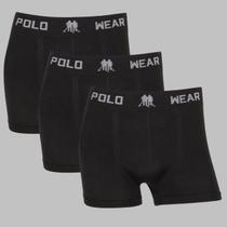 Kit 3 Cueca Boxer Polo Wear Masculina Sem Costura Box Adulto