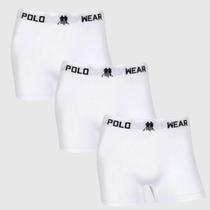 Kit 3 Cueca Boxer Polo Wear Masculina Sem Costura Box Adulto