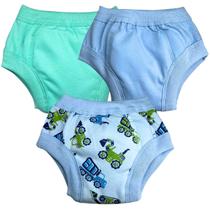 Kit 3 Cueca Fralda Treinamento Desfralde Bebê Infantil Carro