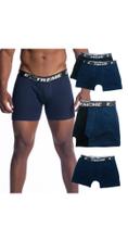 kit 3 Cueca masculina box boxer de Cotton Premium com elástico reforçado P ao GG