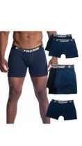 kit 3 Cueca masculina box boxer de Cotton Premium com elástico reforçado P ao GG