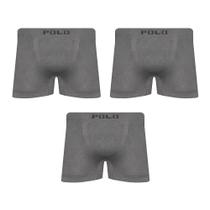 Kit 3 Cueca Polo Star Boxer Box Masculina Cinza Kit 3 Cueca Polo Star Boxer Box Masculina Cinza