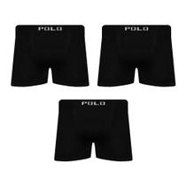 Kit 3 Cueca Polo Star Boxer Box Masculina Preta