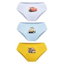 Kit 3 Cueca Slip Carros Lupo Algodão Infantil 175-089