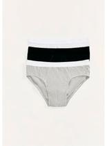 Kit/3 Cueca Slip Hering 77UE Masculina Algodão T. P/XXG