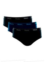 Kit/3 Cueca Slip Mash 010.04 Masculina Algodão T. P/GG