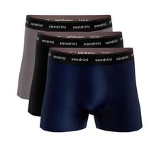 Kit 3 Cuecas Box Algodão Sandrini Tamanho Plus Size Grande