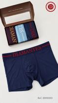 Kit 3 cuecas Boxer Adulto Diamantes Lingerie TAM G