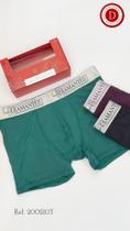 Kit 3 cuecas Boxer Adulto Diamantes Lingerie TAM G