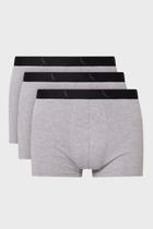 Kit 3 Cuecas Boxer Básicas Reserva Monocromática Cinza - Cor Cinza - Tamanho XL/GG