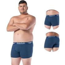 Kit 3 cuecas boxer cotton plus size premium conforto dia