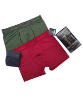 Kit 3 Cuecas Boxer de Microfibra da marca Diamantes com o cós da mesma cor Kit 3 Cuecas Boxer de Microfibra da marca Diamantes com o cós da mesma cor