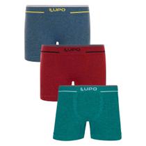 Kit 3 Cuecas Boxer Infantil Microfibra Lupo