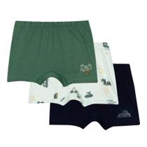 Kit 3 Cuecas Boxer Infantil Nini &amp Bambini Palmeira
