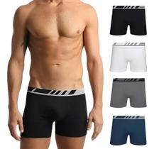 Kit 3 Cuecas Boxer Lisa Confortável Poliamida Elast 9200042