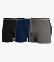 Kit 3 Cuecas Boxer Lisa De Poliamida Diametro Unica