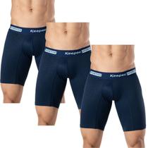 Kit 3 cuecas boxer long leg mais compridas para corrida treinos academia Kit 3 cuecas boxer long leg mais compridas para corrida treinos academia