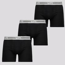 Kit 3 Cuecas Boxer Lupo Basic Algodão Com Elastano Preta