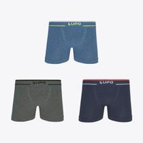 Kit 3 Cuecas Boxer Lupo Fio Texturizado Sortidos 00733-004