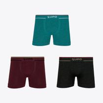 Kit 3 Cuecas Boxer Lupo Fio Texturizado Sortidos 00733-004