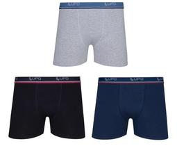 Kit 3 Cuecas Boxer Lupo Original 100 Algodão Box Masculina