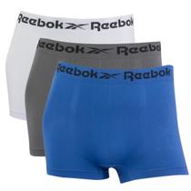 Kit 3 Cuecas Boxer Masculina Reebok Classic Microfibra Lisa