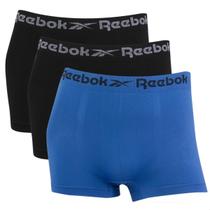 Kit 3 Cuecas Boxer Masculina Reebok Classic Microfibra Lisa