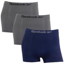 Kit 3 Cuecas Boxer Masculina Reebok Classic Microfibra Lisa