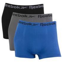 Kit 3 Cuecas Boxer Masculina Sem Costura Reebok Microfibra