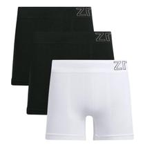 Kit 3 Cuecas Boxer Masculina Zee Rucci Microfibra Poliamida Seamless