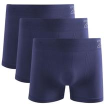 Kit 3 Cuecas Boxer Masculina Zee Rucci Microfibra Poliamida Seamless