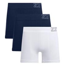 Kit 3 Cuecas Boxer Masculina Zee Rucci Microfibra Sem Costura Lisa