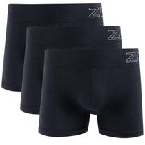 Kit 3 Cuecas Boxer Masculina Zee Rucci Microfibra Sem Costura Lisa