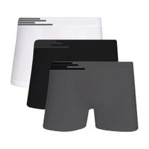 Kit 3 Cuecas Boxer Microfibra Up Underwear 436 Sortido