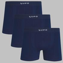 Kit 3 Cuecas Boxer Micromodal Sem Costura Lupo 661 Premium