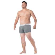 Kit 3 cuecas boxer mocrofibra plus size conforto dia a dia