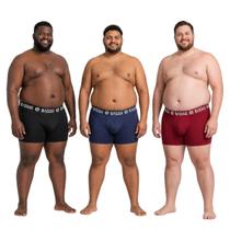 Kit 3 Cuecas Boxer Plus Size Algodão Extra Grande Masculinas Kit 3 Cuecas Boxer Plus Size Algodão Extra Grande Masculinas