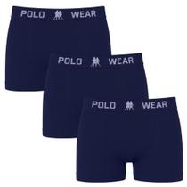 Kit 3 Cuecas Boxer Polo Wear Basic Infantil