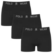 Kit 3 Cuecas Boxer Polo Wear Basic Infantil