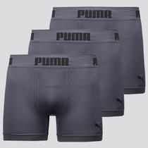 Kit 3 Cuecas Boxer Puma Anatomic Sem Costura Cinza