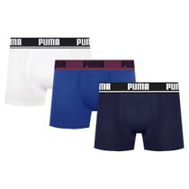 Kit 3 Cuecas Boxer Puma Cotton Masculina