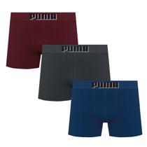 Kit 3 Cuecas Boxer Puma Sem Costura Masculina