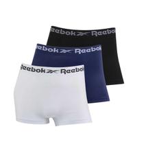 Kit 3 Cuecas Boxer Reebok Masculinas Microfibra Adulto Box Sem Costura Sortidas
