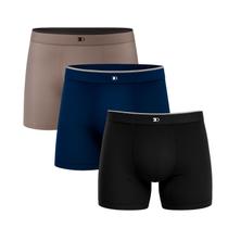 Kit 3 Cuecas Boxer Sandrini Night Sem Costura Poliamida