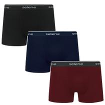 Kit 3 Cuecas Boxer Selene Algodão Plus Size Masculina